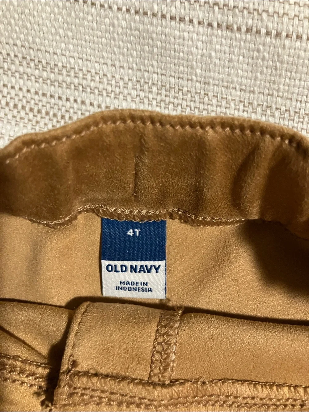 Toddler girls Tan Button-Front Suede-Look Mini Skirt